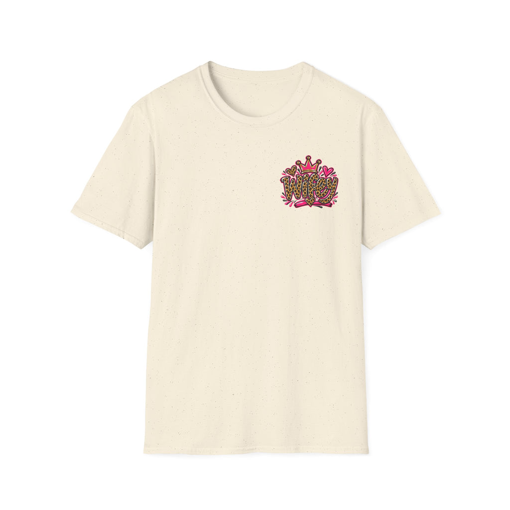 "My Husband Is Friendly, I Am Not" Leopard Print Heart Design Graphic Tee