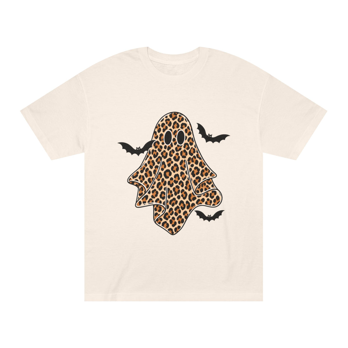 Halloween Leopard Ghost Spooky Bat T-Shirt