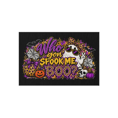 "Who Gon' Spook Me Boo?" Halloween Outdoor Rug