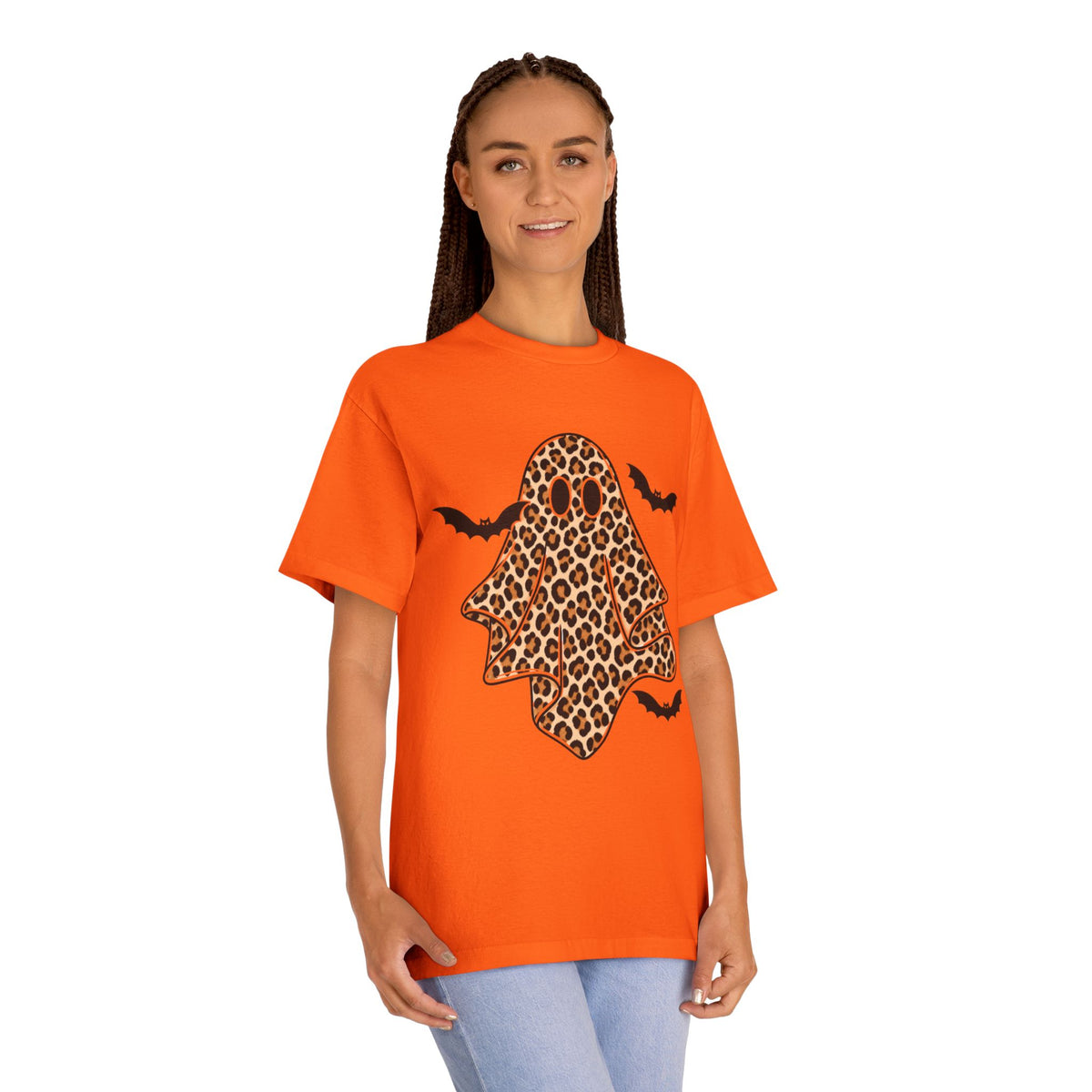 Halloween Leopard Ghost Spooky Bat T-Shirt