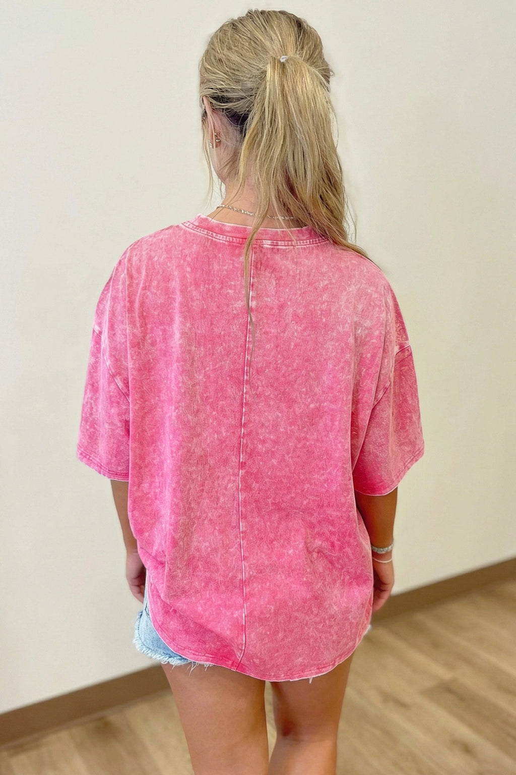 Mint Green Solid Color 100% Cotton Mineral Washed Oversize Tee