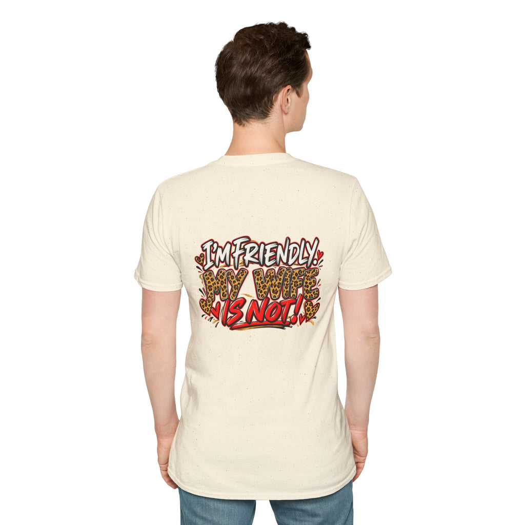"I’m Friendly, My Wife Is Not" Leopard Graphic Tee
