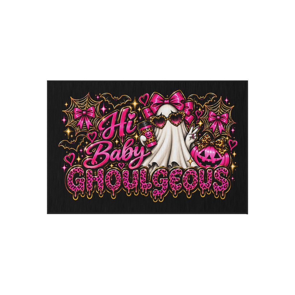 "Hi Baby Ghoulgeous" Halloween Outdoor Rug