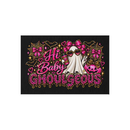"Hi Baby Ghoulgeous" Halloween Outdoor Rug